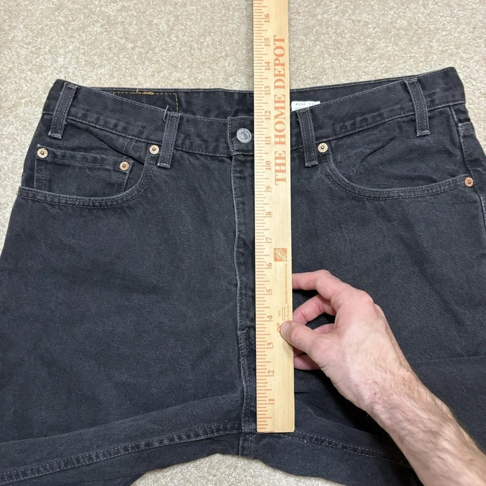 Vtg 90s Levis 550 Jeans Mens 34x30 Black Relaxed Fit Tapered Leg Denim Pants